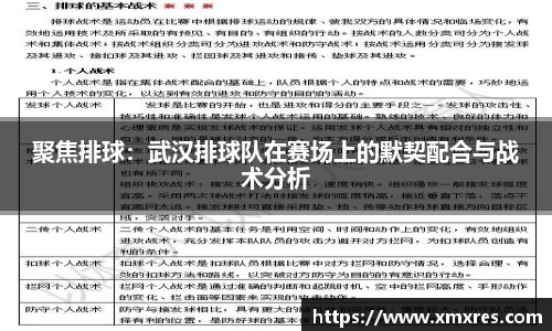 聚焦排球：武汉排球队在赛场上的默契配合与战术分析